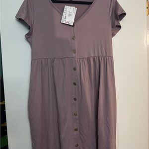 LuLaRoe Heidi Lavender Button-Down Dress